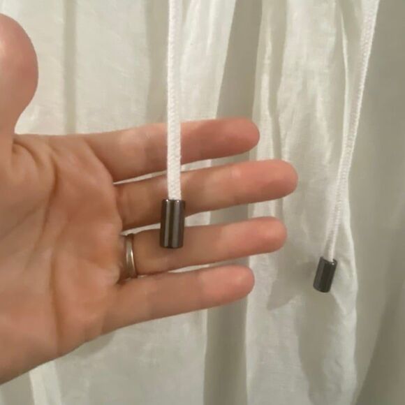 Boden White 100% Linen Lace Up Front Dress Size 6L - Picture 7 of 8